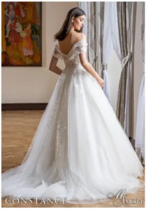 15 CONSTANCE MS Moda suknia ślubna księżniczka z rękawami